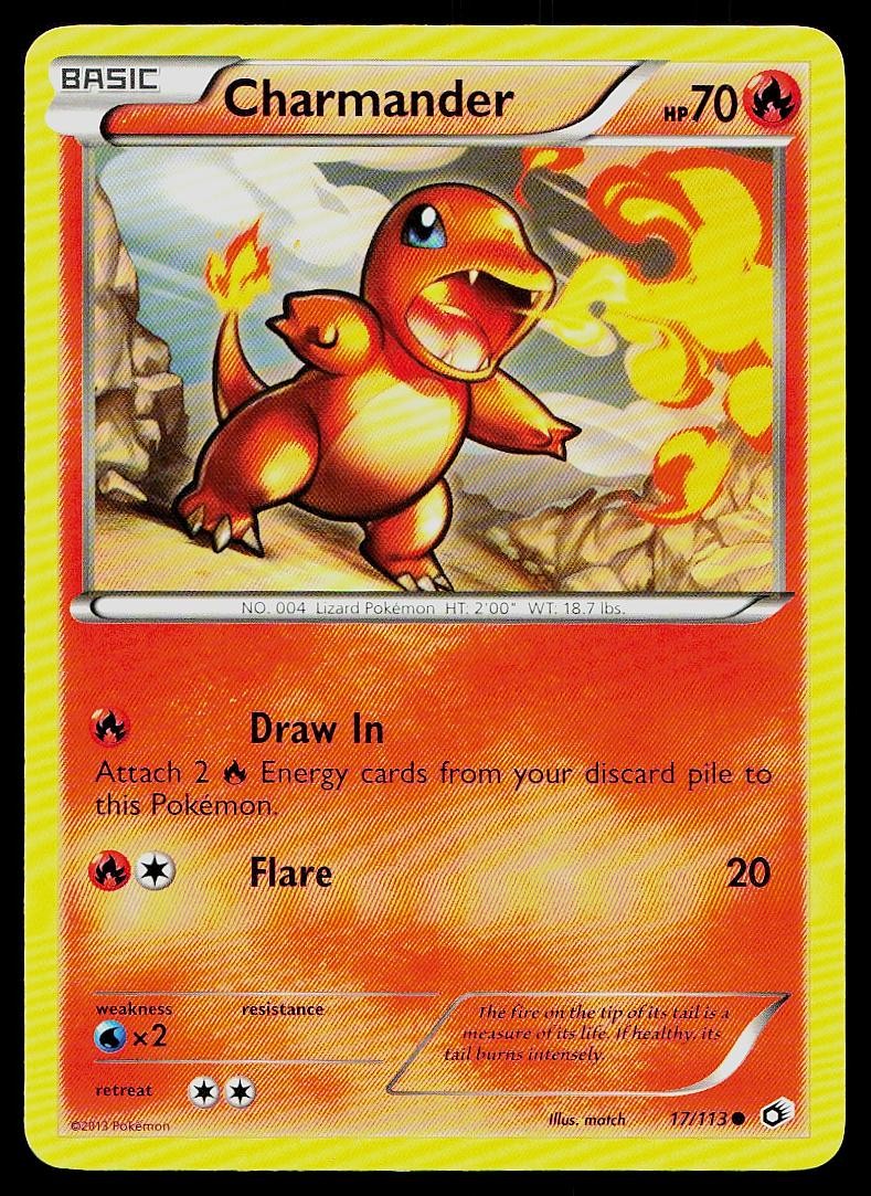 Pokemon Card Legendary Treasures Charmander 17/113 Common