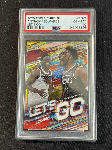 2025-26 Topps Chrome Let's Go Anthony Edwards #LG-2 Case Hit SSP PSA 10 NQ16