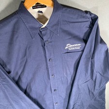 Port Authority XL Button Up Shirt Dascom Systems Group Logo Navy Blue