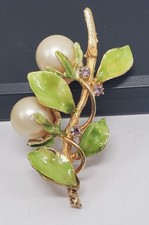 Hattie Carnegie Gold Tone Feather Brooch — listing 4