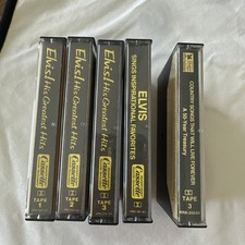 Lot Of 4 Elvis Presley Cassette Tapes Country/Rock Vintage with bonus cassette