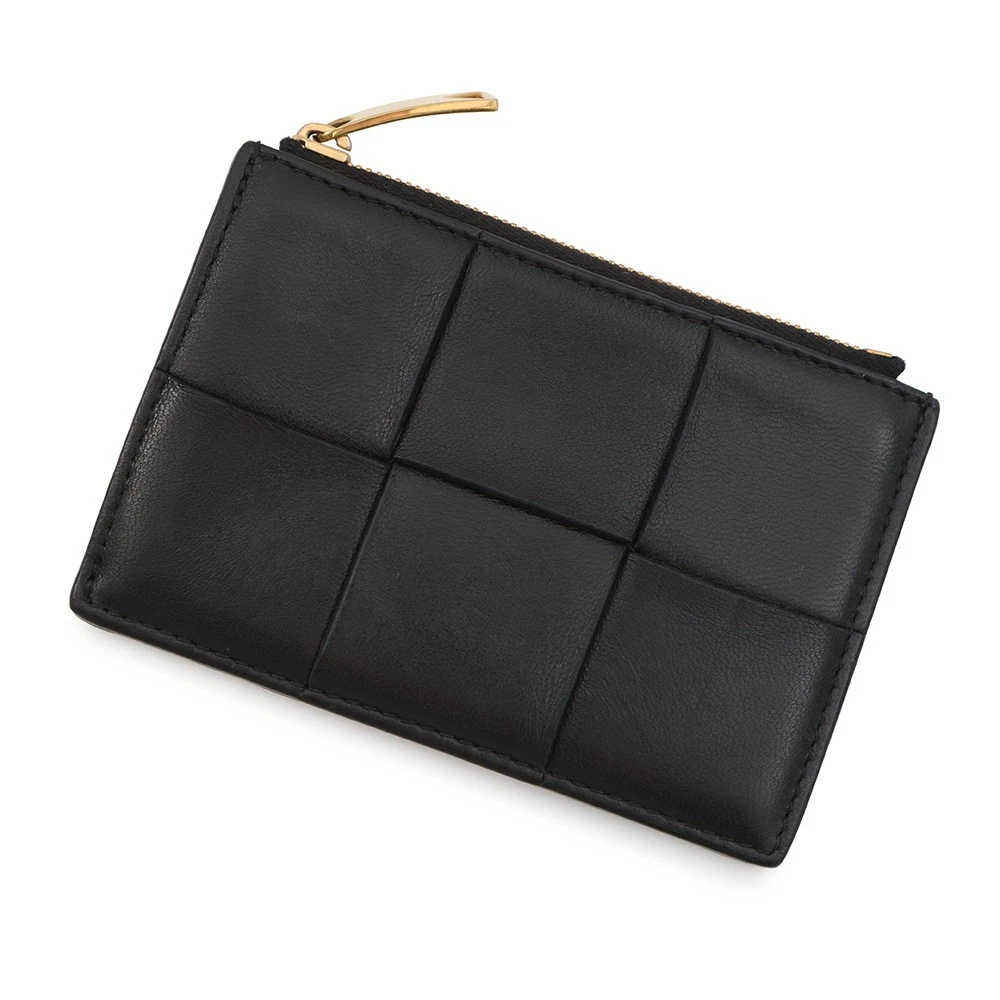 Bottega Veneta — Bottega Veneta Cassette Maxi Intrecciato Fragment Case Leather Black 681010