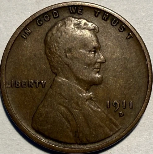 1911-D Lincoln Wheat Cent ~ Fine/VF Condition ~ BD2090