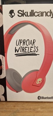 Skullcandy S5URJW-557 Bluetooth Headset (Coral Gray Cream, On the Ear)