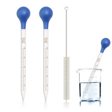 2Pcs Glass Pipettes Dropper, Glass Liquid Dropper, 10Ml Graduated Liquid Dropper