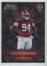 2021 Wild Card Alumination NIL Collegiate Edition Black 15/15 Justin Eboigbe un2