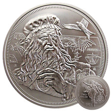 Leonardo da Vinci 2021 moneta d'argento 1 oz argento Ag 999 icone di ispirazione *