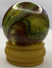 Glass 3/4 Marble With Display lot 8863 See Photos Description