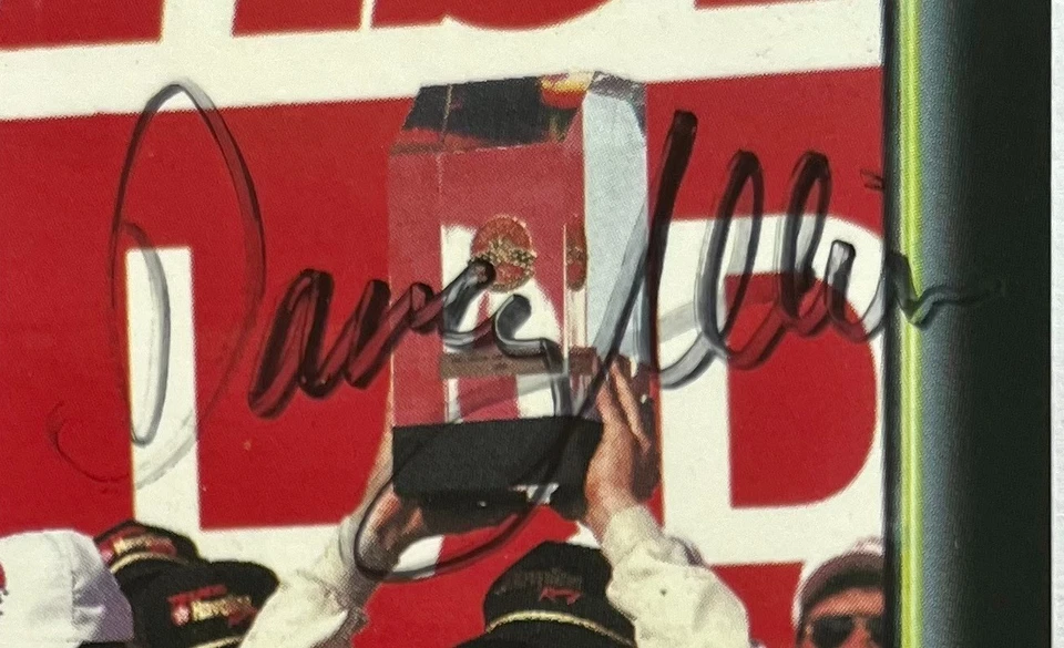 Davey Allison NASCAR 1990 Maxx #175 Winston 500 Win Autographed Signed - Image 4 of 4
