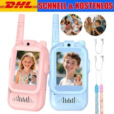 Video Walkie Talkie Wiederaufladbar für Kinder mit Videoanruf und Voice Effekten