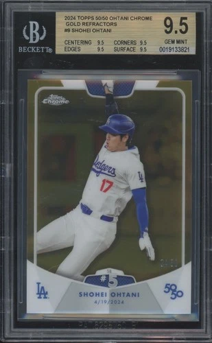 2024 Topps Chrome 50/50 Gold Refractor #9 Shohei Ohtani /50 Gem Mint BGS 9.5