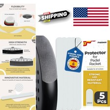 High Strength Padel Racket Protector Tape Lightweight Shock Absorbing Pack of 5
