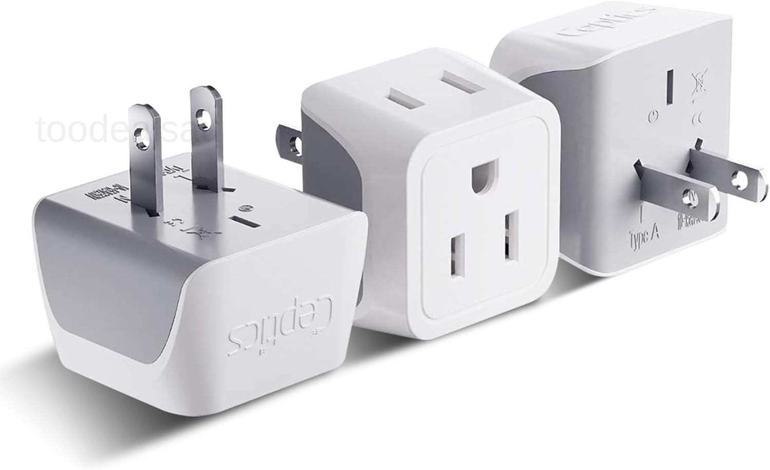 Plug By Ceptics - Usa 3 1 Pack, White Gray