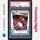1989 FLEER #3 MICHAEL JORDAN STICKERS PSA 8