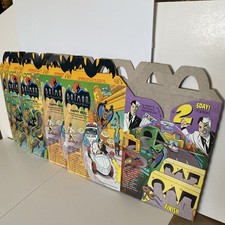 Vtg 1993 McDonald  s Batman Animated Series Happy Meal Boxes 2 Diff Total Of 5