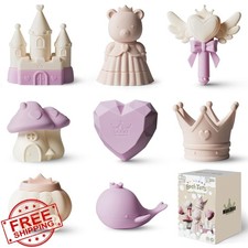 MarcZero Princess Silicone Bath Toys 8Pcs Toddler Purple