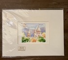 Handmade watercolor souvenir painting Fisherman's Bastion Budapest Hungary — photo 1