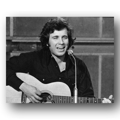 Don McLean Photo 8x10 1980 Acoustic Guitar Singer Songwriter Black And White