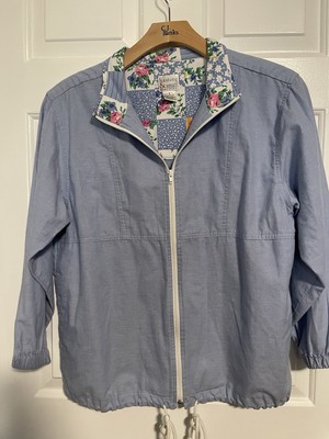 Women's Blue  Lightweight Jacket by Hasting & Smith Petite Zip Closure Size 8