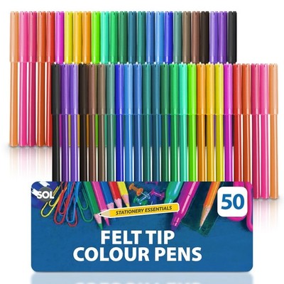 50 Stück Filzspitze Farbstifte hell glatt Schreiben Zeichnen Kunst Färben Set