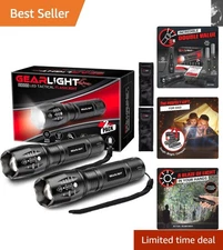 Versatile 1040 Lumen Flashlights with 5 Modes - Ideal for Outdoors & Home