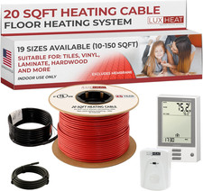 20Sqft Floor Heating Cable Kit - 120V Heated Floor Kit for Tile - Heated Floorin