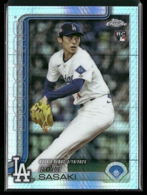 2025 Topps Chrome Update ROKI SASAKI #USC73 PRISM REFRACTOR RC
