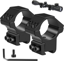 1 Inch Scope Rings for 11mm Dovetail Rails 2 Pack Medium High Profile Mounts for