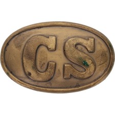CS Confederate States Army Civil War Military Soldier Reenactor VTG Belt Buckle
