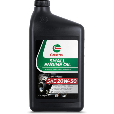 Castrol SAE 20W50 Small Engine Oil For 4-Cycle Air Cooled Engines   1 Quart