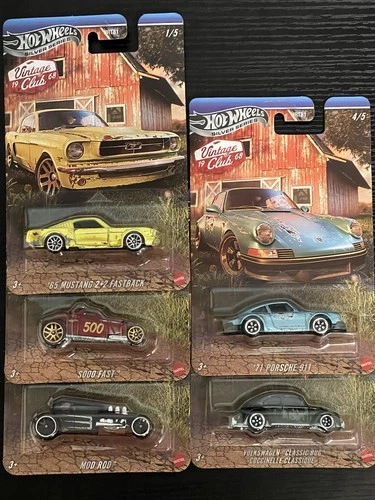 😎🔥2026 HOT WHEELS COMPLETE SET OF 5  VINTAGE CLUB HOT WHEELS  SILVER SERIES😎