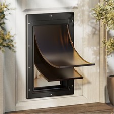 Plastic Dog Door for Door Durable Plastic Frame Never Rust Double Magnetic Flaps