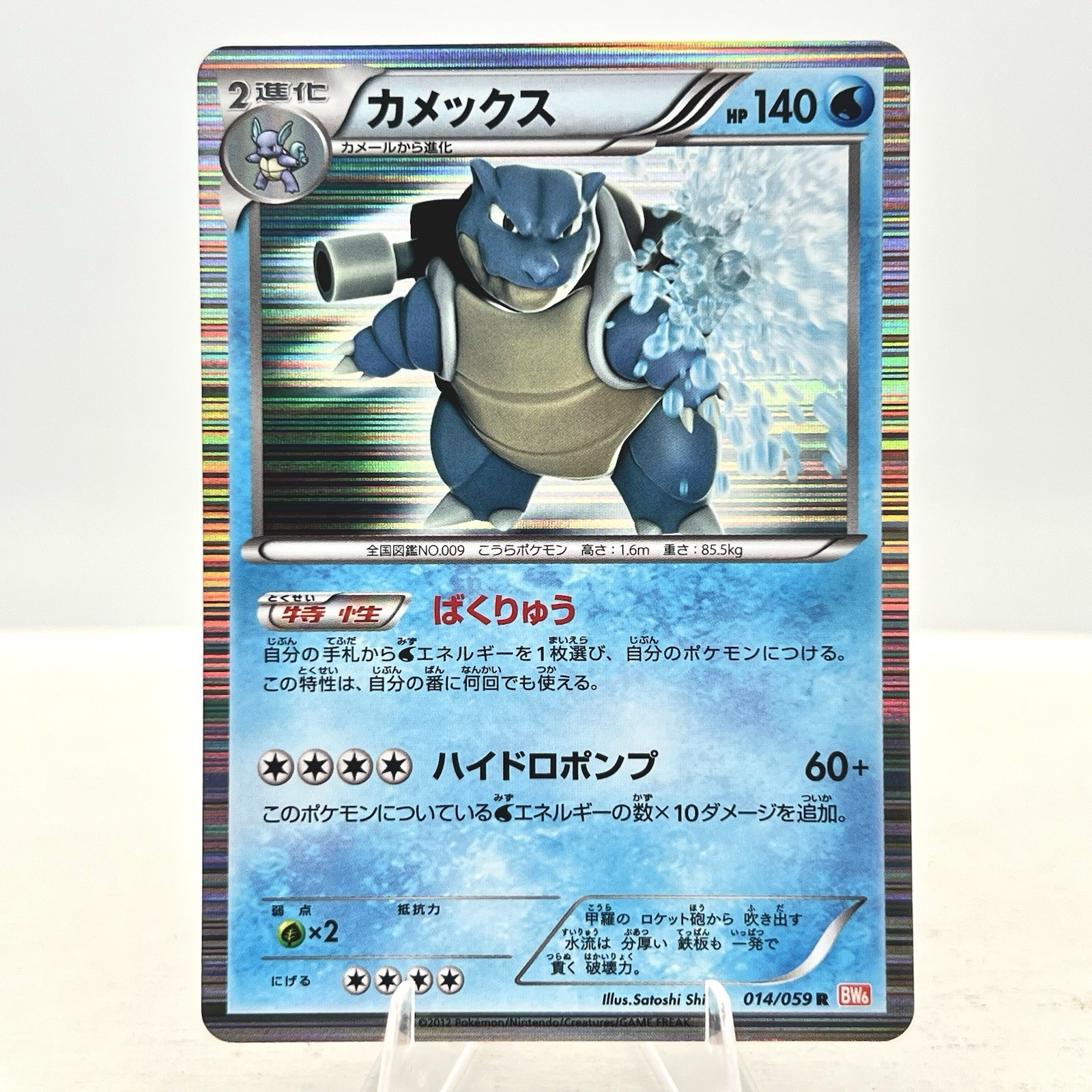 Blastoise 014/059 BW6 Cold Flare 2012 Pokemon TCG Japanese Unlimited Holofoil NM