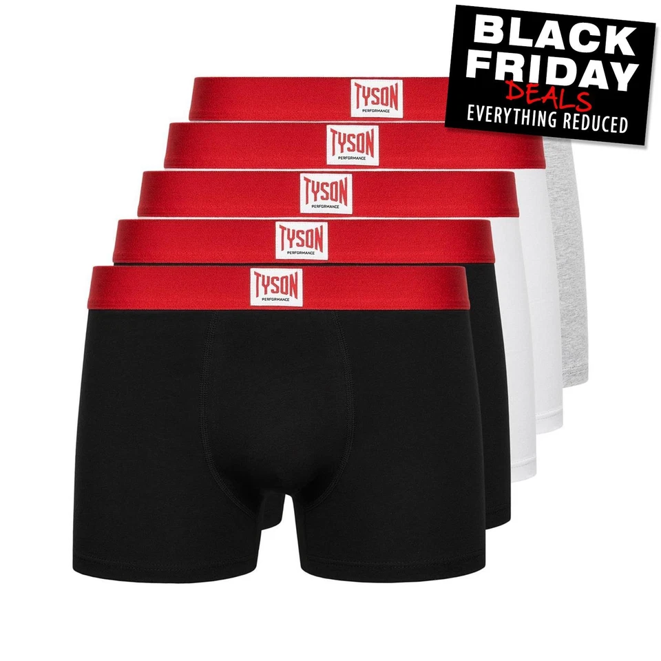 Tyson Mens Comfort Boxer Shorts Underwear Boxers Multi Pack 5pk