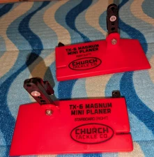 Church Tackle TX-6 Mini Planer Boards-  Port (Left) & Starboard (Right)