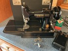 Vintage 1957 SINGER 221 Featherweight Sewing Machine, Case, & Attachments — photo 9
