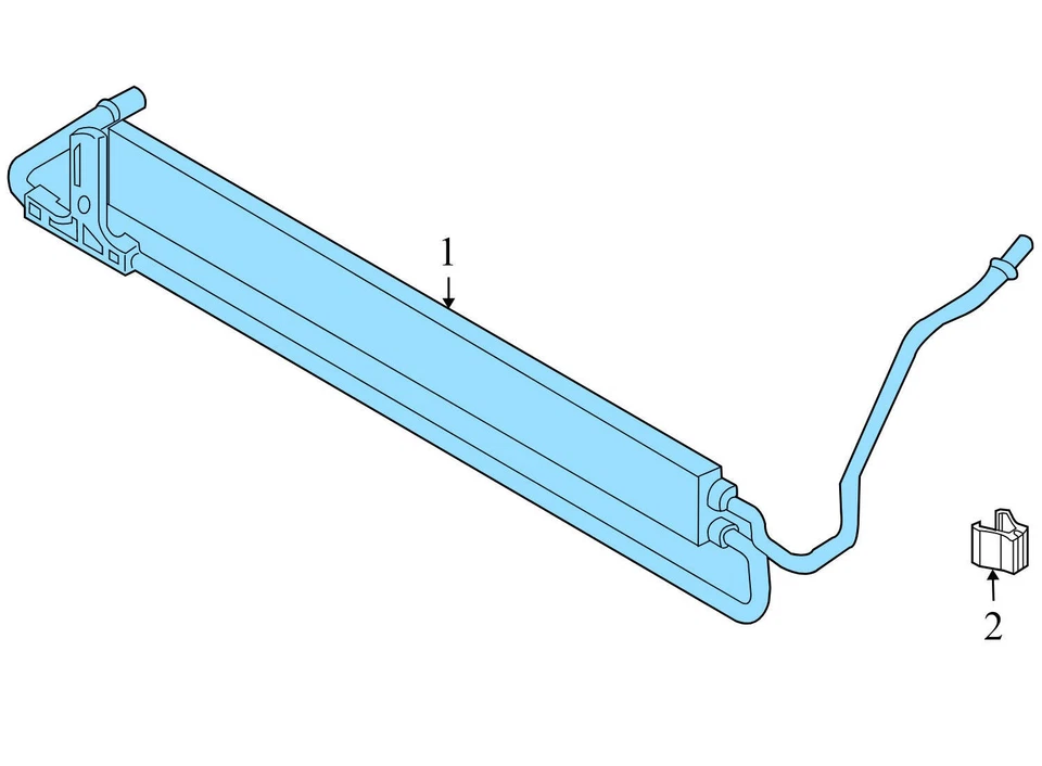 2002-2005 BMW 745I - Power Steering OIL Cooler 7559964 - Image 4 of 4