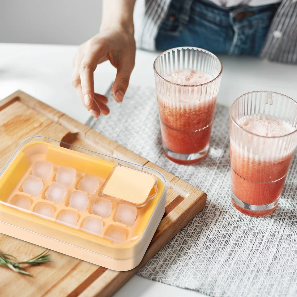 Силиконовый кубический лоток для льда один пресс-релиз герметичная крышка модульный дизайн для замораживания - Изображение 4 из 4