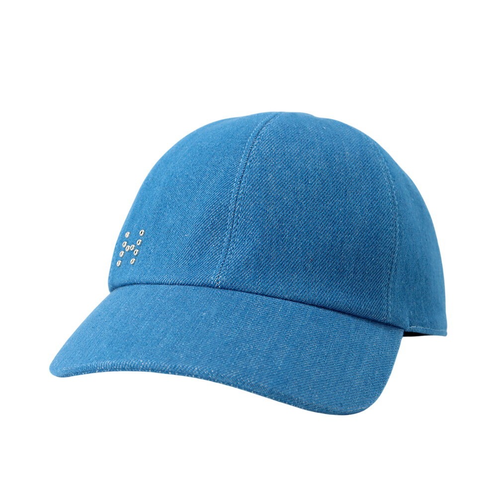 HERMES Tess Earrings Cap Size 57 washed denim Light Indigo