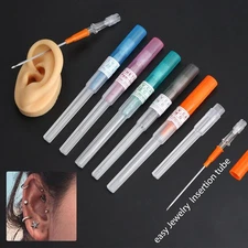 50pcs Sterilized Cannula Body Piercing Catheter Needle Kit 14G 16G 18G 20G 22G