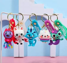 Gabby's Dollhouse 3D  Figurines Keychains Cute Bag Pendant Schoolbag Key Chains
