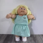 Vintage 1989 Cabbage Patch Lemon Blonde Blue Eyes One Tooth Clothes Signed