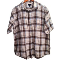 Croft & Barrow Men's Shirt XL Easy Care Button Up Short Sleeve