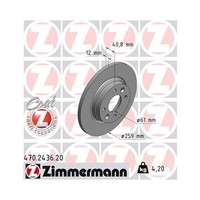 Zimmermann 470.2436.20 Bremsscheibe Vorderachse FüR Renault Smart