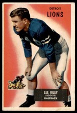 1955 Bowman #21 LEE RILEY  RC  Detroit Lions  VGEX (Faint Vertical Crease)