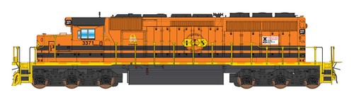 Locomotora diésel InterMountain 69374-03 N G&W/Indiana Southern SD40-2 #3387 | Zustand: New