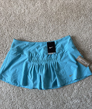 NIKE DRI FIT STAY COOL /MARIA SHARAPOVA ADORABLE BLUE RUFFLE SKORT NEW TAGS SZ L