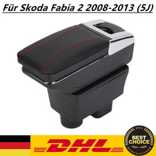 ARMLEHNE MIT AUFBEWAHRUNGSBOX KUNSTLEDER+EINBAUSATZ SKODA FABIA 2008 2009-2013