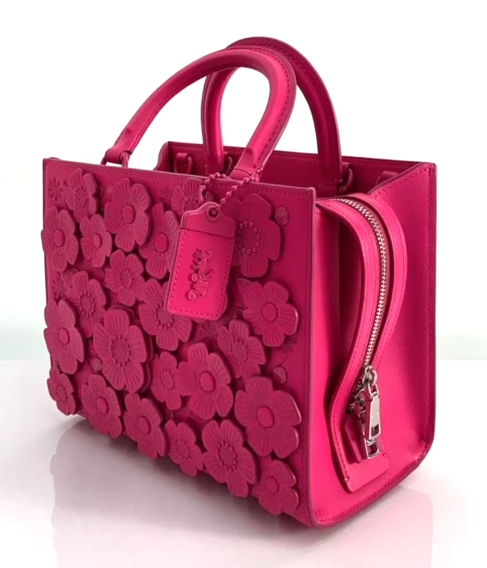 Borsa a tracolla Coach CU053 Rogue Tea Rose in pelle 2 vie