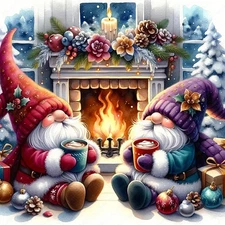 Paint by Numbers Kit for Adults Beginner, Christmas Gnome Easy Paint by Numbe...